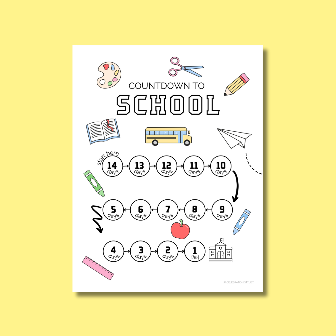 Countdown To School Celebration Stylist