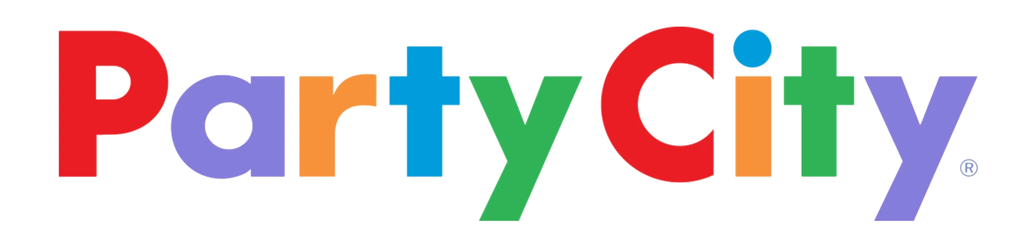 As seen on - Party City logo