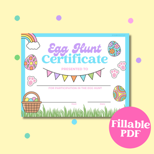 Egg Hunt Certificate