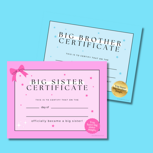 Big Sister/Brother Certificate
