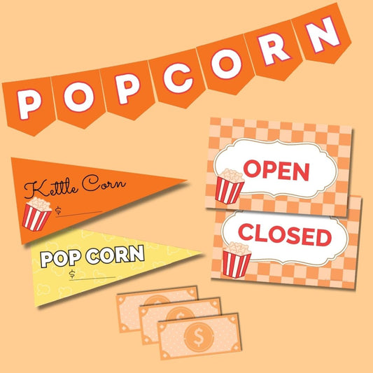 Pretend Play Popcorn Stand