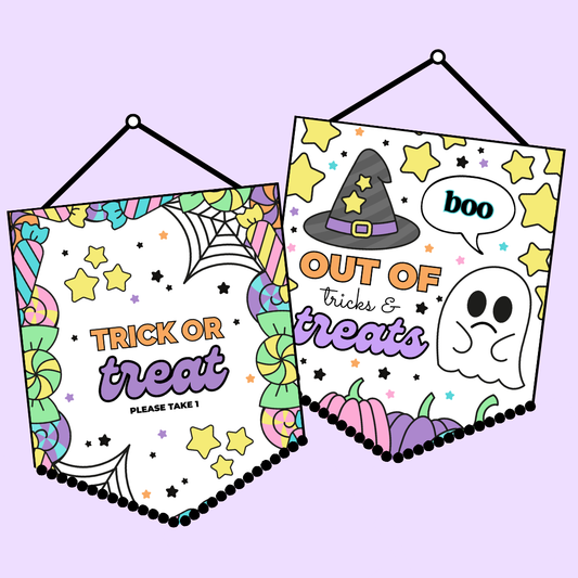 Take One/Out of Candy Halloween Signs
