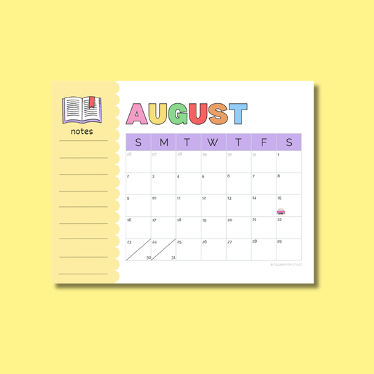 August Calendar