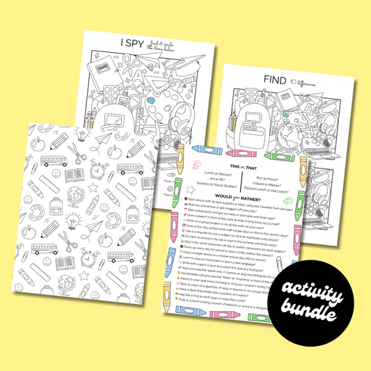 Back to School Activity Bundle