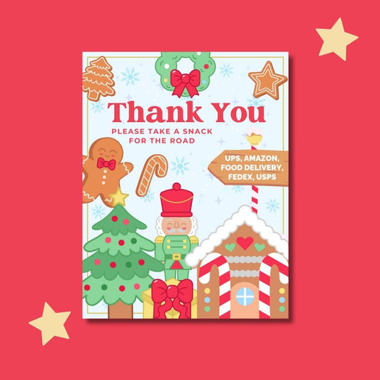 Delivery Driver Thank You Sign