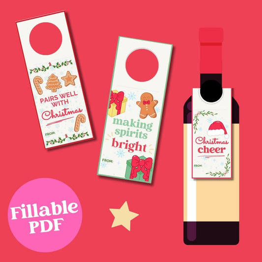 Christmas Wine Tags
