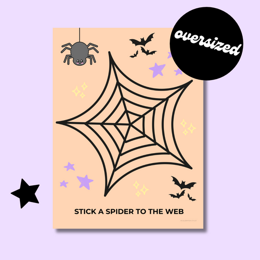 Oversized Pin the Spider Game