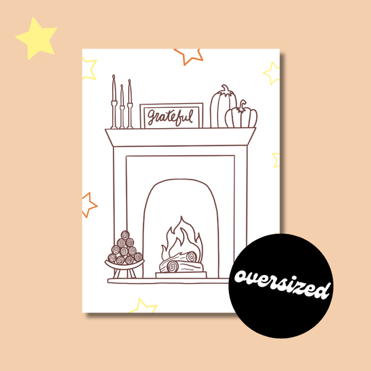 Oversized Fireplace Backdrop
