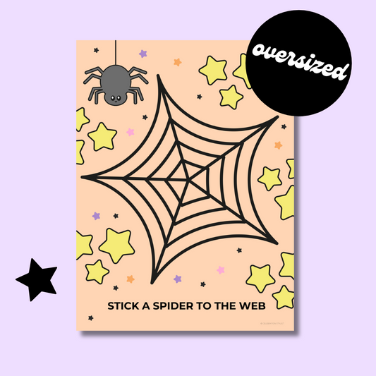 Oversized Pin the Spider Game