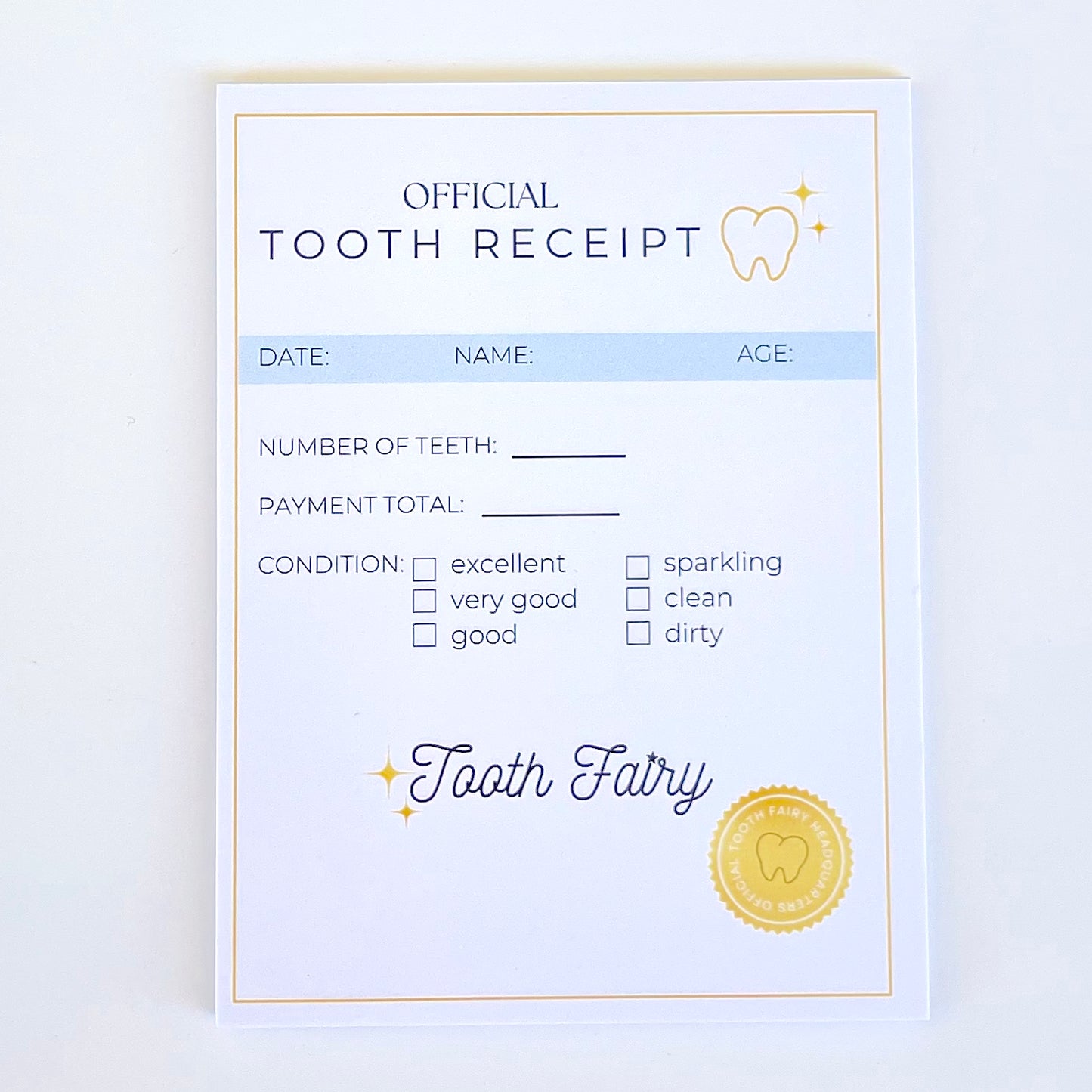 Tooth Fairy Notepad