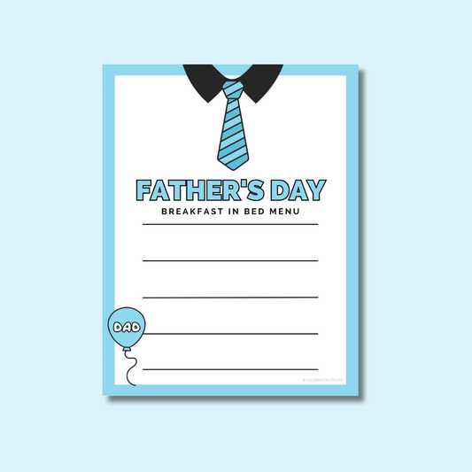 Father's Day Menu