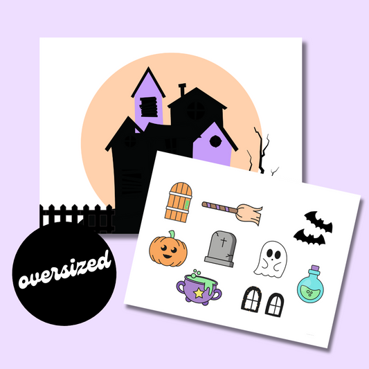 Oversized Haunted House Craft