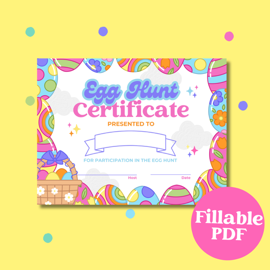 Egg Hunt Certificate