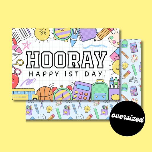 Oversized Back to School Backdrop