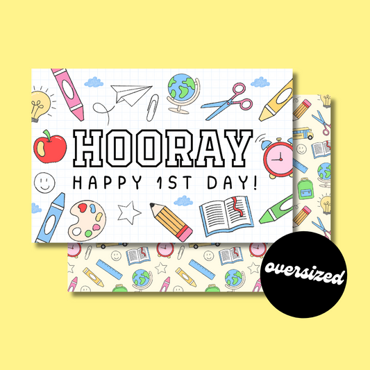 Oversized Back to School Backdrop