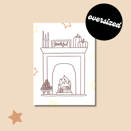 Oversized Fireplace Backdrop
