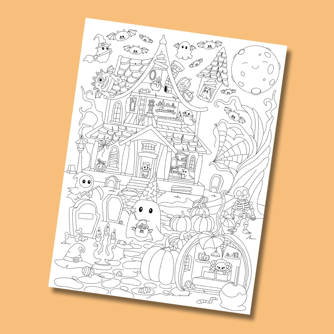 Oversized Halloween Coloring Sheet