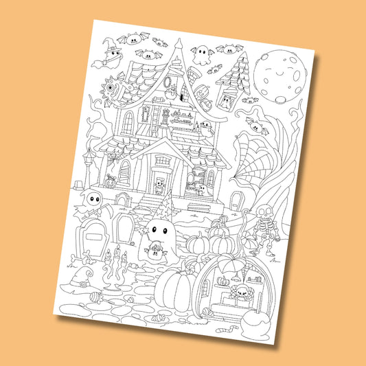 Oversized Halloween Coloring Sheet