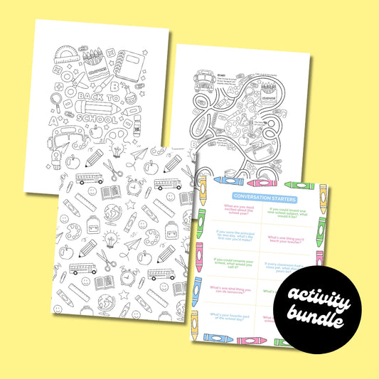 Back to School Activity Bundle