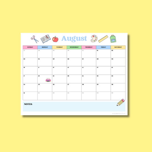 August Calendar