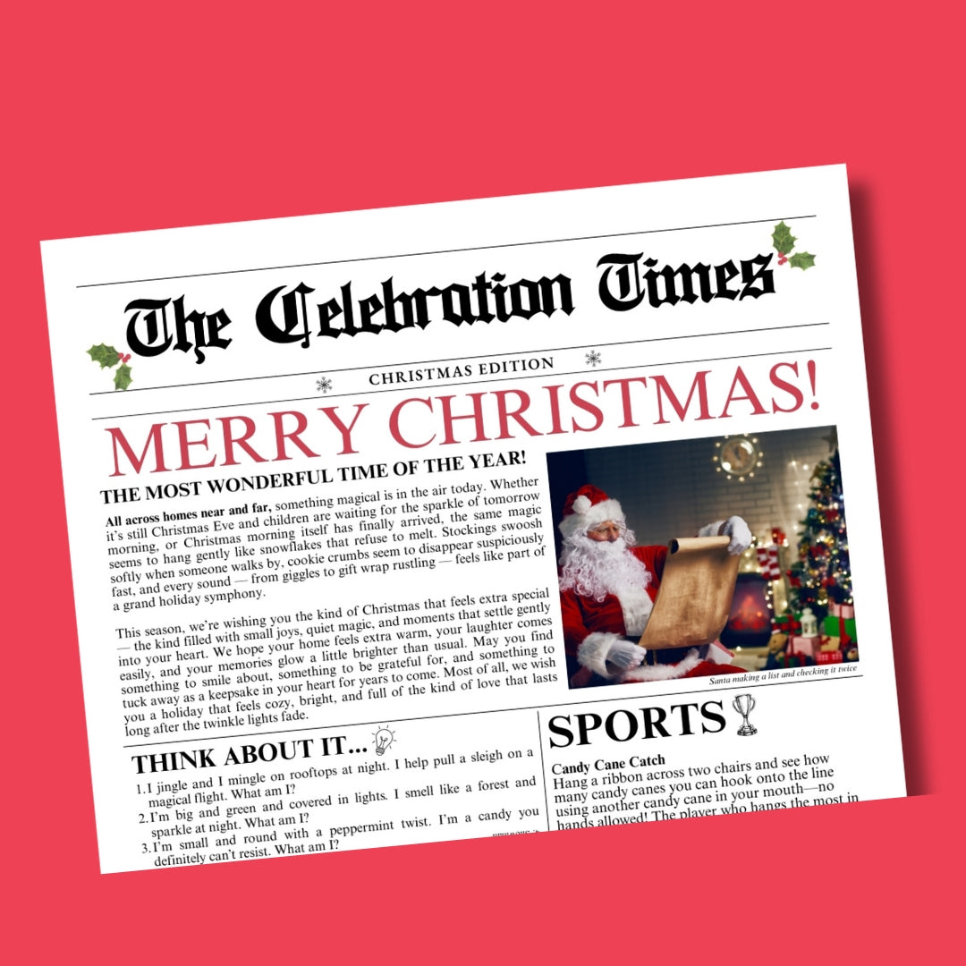 Christmas Newspaper Delivered
